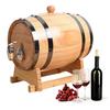 1/1.5/3L Oak Wine Barrel with Stand Tap Vintage Whiskey Aging Barrel Dispenser Wooden Barrel Home Bar Decor