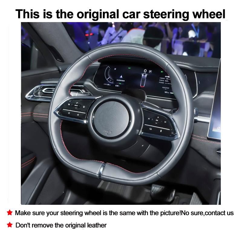 Новая DIY Ручная Сшивка Кожаного Чехла на Руль для Mazda EZ-6 2026 2026 2026 Черный Микрофибра Кожа Индивидуальные Аксессуары