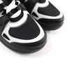 Great LOUIS VUITTON High cut sneakers Black White Women 35.5 Used