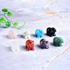 Animals Obsidian Elephant Amethyst Christmas Present Small Decoration Stone Crafts Elephant Statue