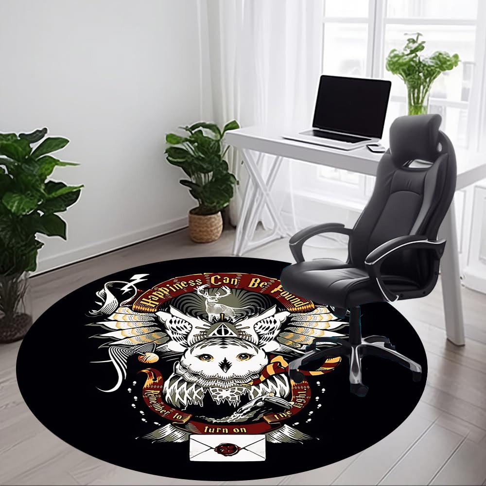 1pc Office Round Area Rug, Under Office Chairs Bedroom Living Room Home Decor a0926093