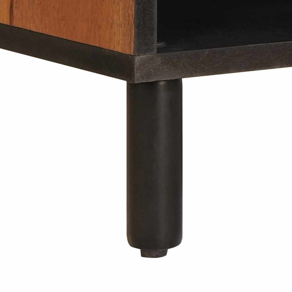 TV Stand with Shelf Acacia Brown Surface 100 x 33 x 46 cm
