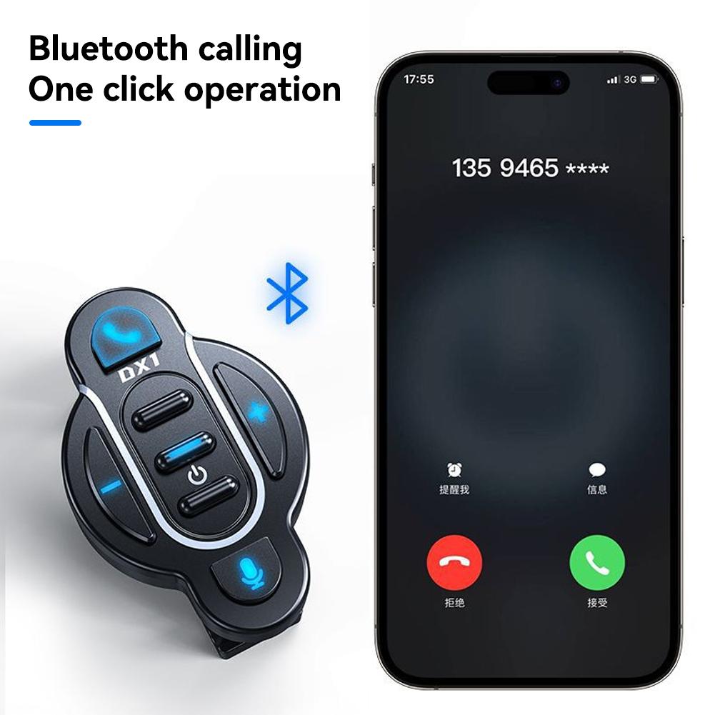 Bluetooth 5.4 руль мотоцикла умный пульт дистанционного управления водонепроницаемый беспроводной медиа-контроллер для шлема наушники велосипед