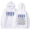 Taylor Crewc Swift 1989 Men's and Women's Fleece Printed Hoodie Fashion Luxury Casual Street Sports Hoodie