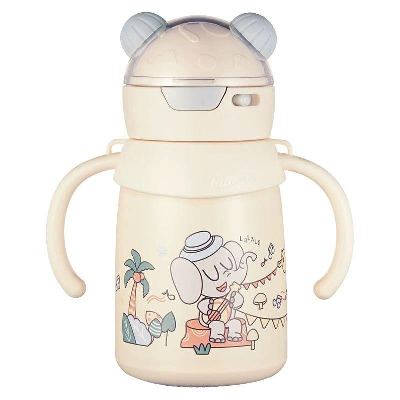 Обучающая чашка для детского питья, вакуумная термос-чашка из нержавеющей стали 316, симпатичная чашка высокого уровня, портативная маленькая чашка