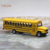 Talos Alloy Pull Back Модель школьного автобуса Коллекция автомобилей Детский автомобиль Игрушка