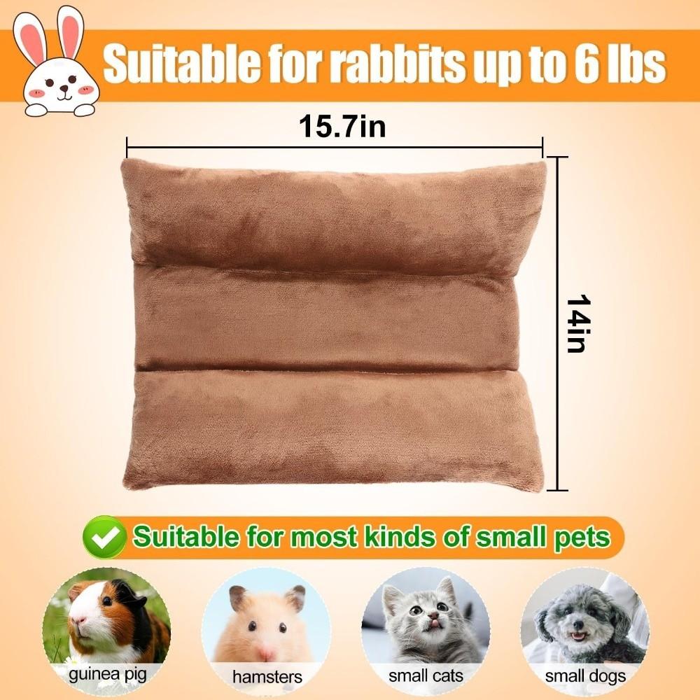 Soft Thickened Rabbit Bed Mat Washable Double-Sided Rabbit Cushion with Cotton Lounger Pillows Cuddle Cushion Mat Rabbit