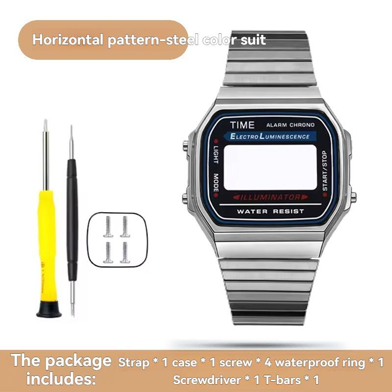 Для модификации корпуса Casio A168 полностью металлический корпус A168WGG-1B A168WEM ремешок безель водозащитное кольцо комплект Прочный комплект для модификации из нержавеющей стали