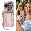 Роскошный кошелек-клатч на ремешке с отделениями для карт, кожаный чехол для OPPO Find N3 Flip N2 Flip, с длинным ремешком-шнурком, чехол