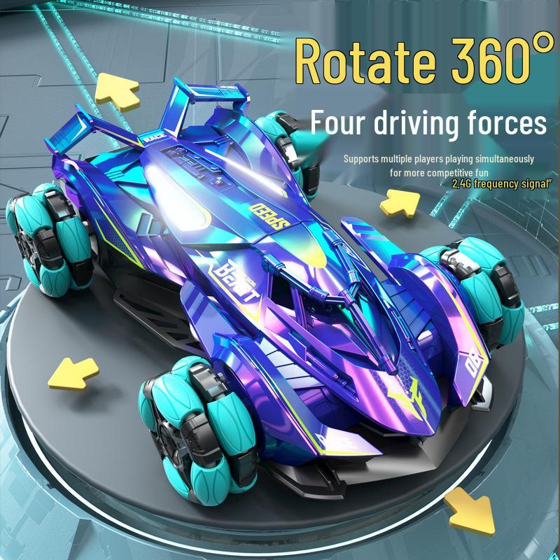 Remote Control 2.4G Gesture-Sensing Drift RC Car, Four-Wheel Drive, Rechargeable Stunt Toy for Kids.
