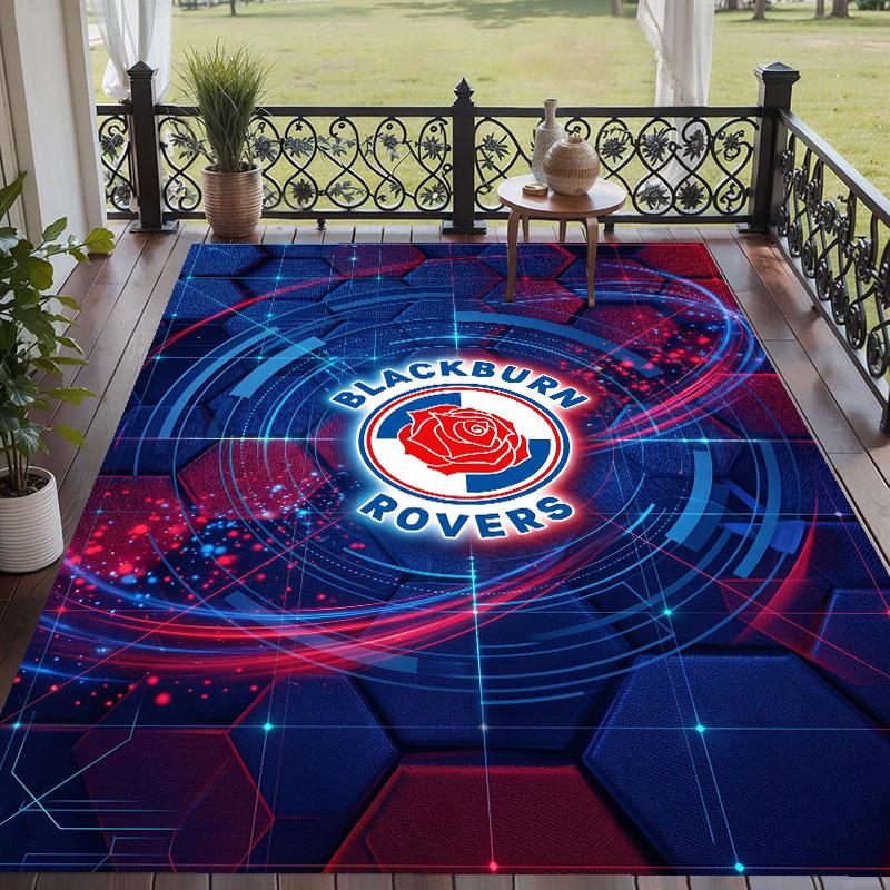 Soft Floor Carpet Blackburn Rovers Football Pattern Area Rug Decorative Mat For Home Room Decoration