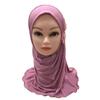 Эластичные детские хиджабы 50 см Исламские шарфы шали Девочки Мусульманский хиджаб Молитвенная шапочка Для девочек от 2 до 7 лет