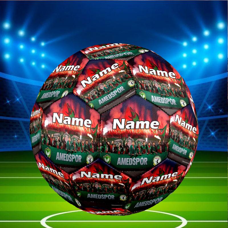Custom Name Personalized Amed SK Print Size 5 Soccer Ball Training & Match Football, for Team, Kicking, Gift for Football Enthusiasts