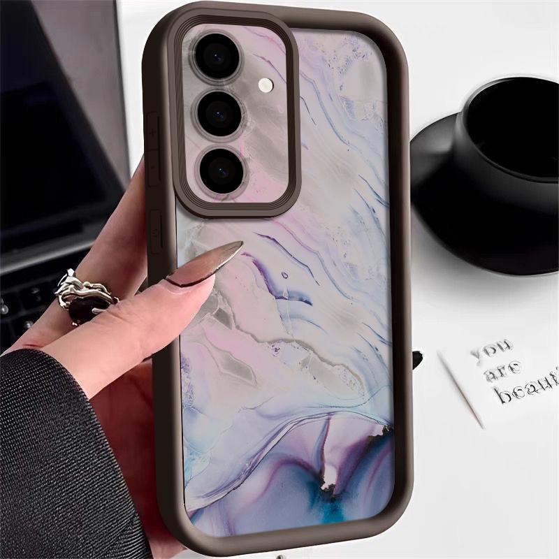 Акварельный мраморный чехол для Samsung S26 S25 Ultra S24 S23 Plus S22 S21 FE A54 A15 A25 A35 A55 A16 A26 A36 A56 A17 A27 A37 A57 5G Ударопрочный чехол