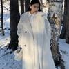 Женские шубы из искусственного меха, теплая меховая куртка, женская плюшевая свободная и толстая длинная верхняя одежда