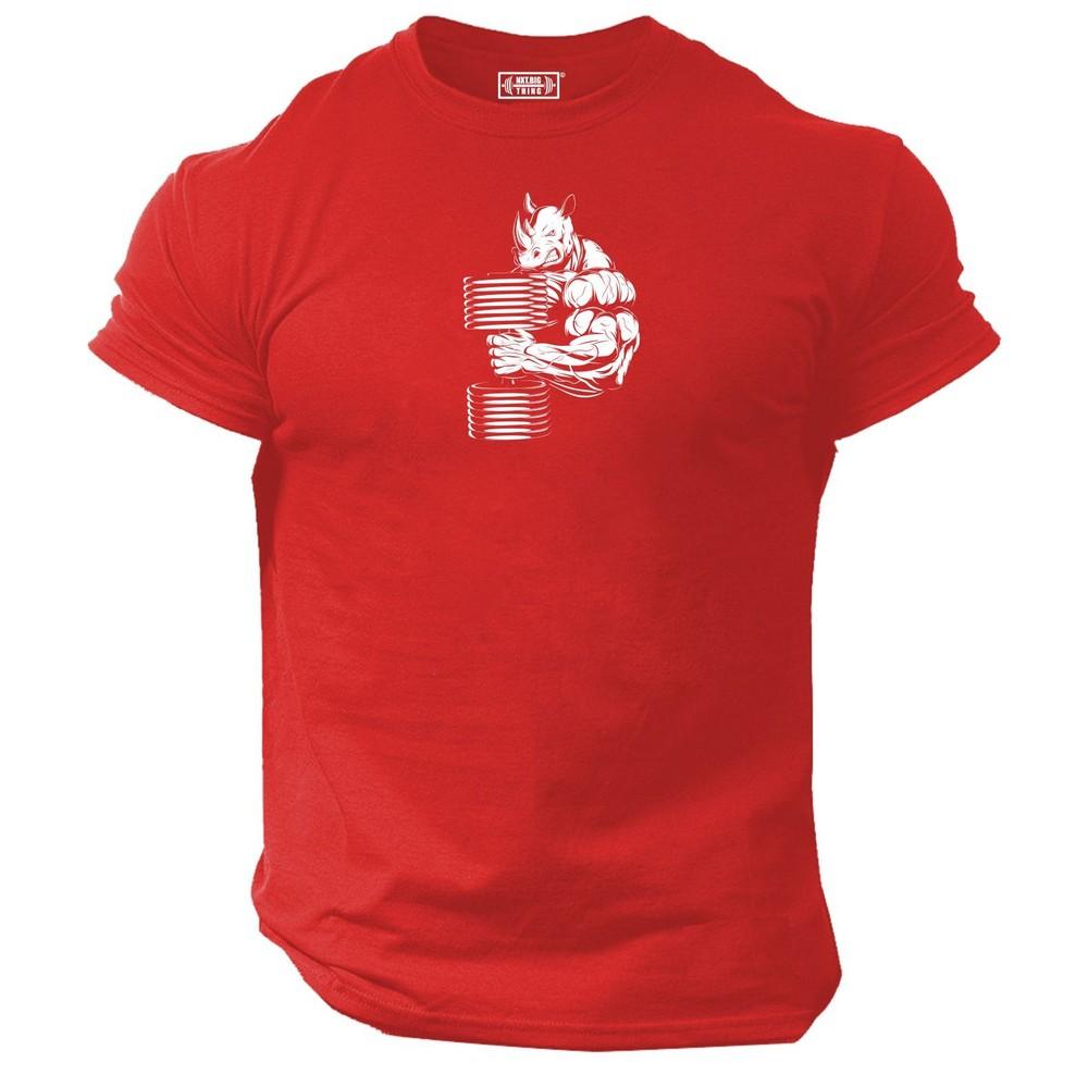 Rhino Bodybuilding T Shirt Gym Clothing Training Workout Exercise Boxing Mma Top