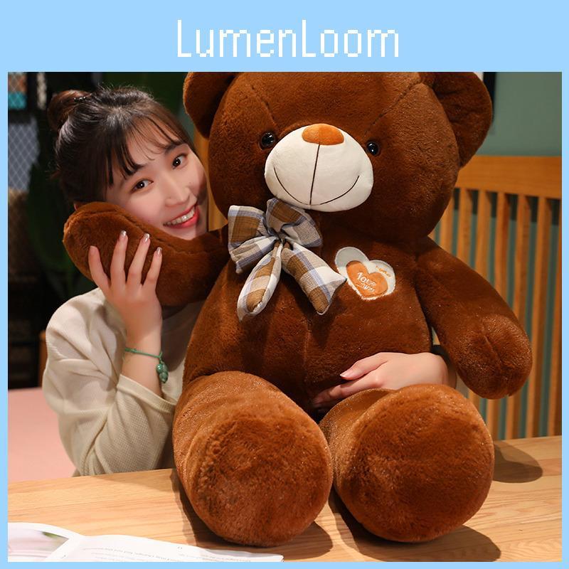 Adorable Large Teddy Bear Plush Toy In Pink Brown White And Yellow Perfect For Cuddling And Gifts