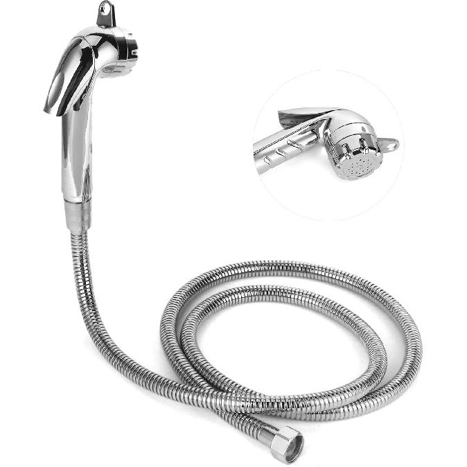 RV Exterior Shower Head with 1.5m/4.9ft Hose - Stainless Steel Nozzle, 1/2 Inch Thread for RV, Camper, Boat & Motorhome Outdoor Faucet Water Supply
