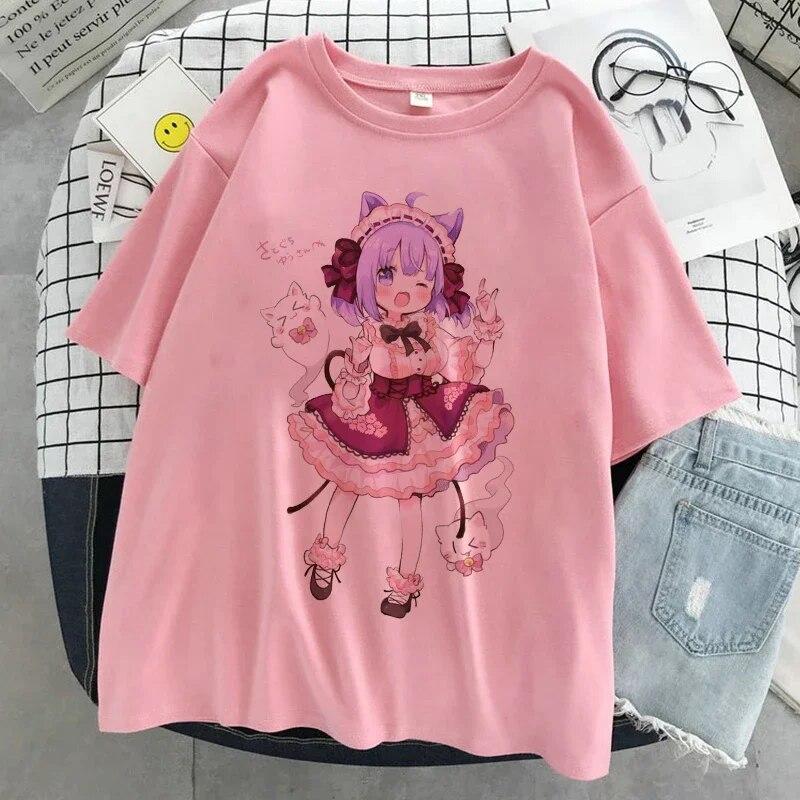 Y2k Harajuku аниме женская футболка свободная футболка большого размера Fe унисекс одежда летний топ с графическим рисунком футболка с рисунком японская уличная одежда