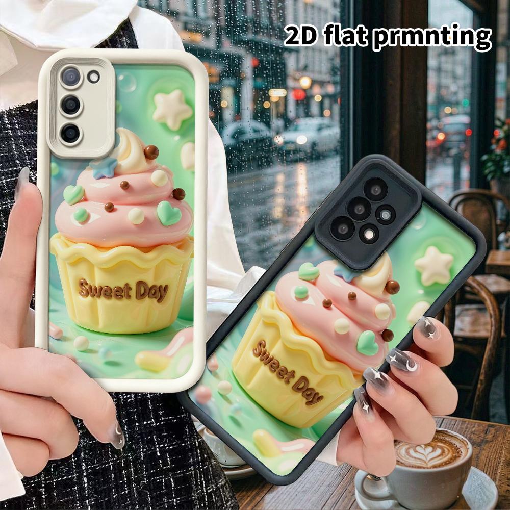 Чехол для телефона: 2D плоский дизайн, подходящий для защитного чехла Samsung Galaxy A34 A35 M05 M06 S20 S22 S21 FE Plus 5G, кекс, Рождество и Хэллоуин, perfe