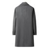 Autumn and Winter New Men's Coat Long Knee Lapel Trench Coat Men's Middle-aged Business Casual Woolen Coat Coat