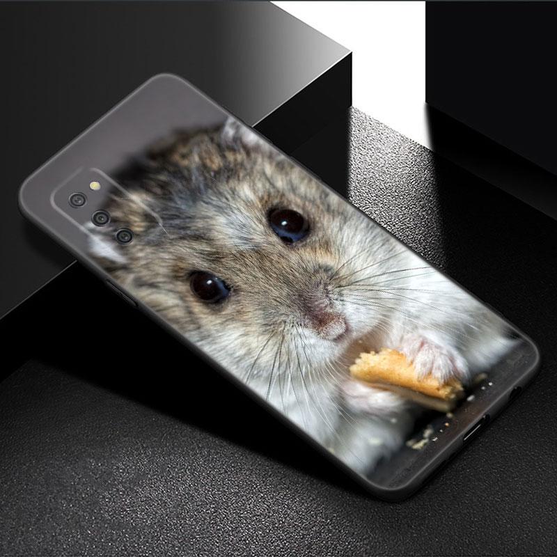 Милый чехол для телефона с изображением хомяка для Samsung Galaxy A01 A03 Core A04 E A02 A05 A10 A20 A21 A30 A50 S A6 A8 Plus A7, черный чехол