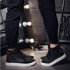 Модные мужские скейт-кеды серебристо-розовые Lovers sequined Shoes Rivets Punk Glitter Shoes Men Sneakers Youth High Top Street Flats sd45