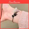 Милый браслет Y2k с жемчугом, в виде черной кошки и звезды, стильное летнее украшение для женщин