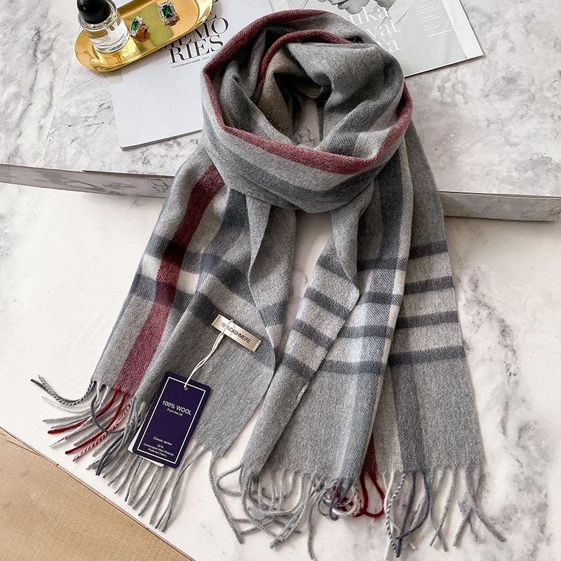 Альбас 100% кашемировый плед шарф мужской новый осенне-зимний шарф подарок для парня