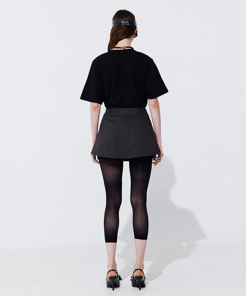 WNDERKAMMER Tuck Skort_Charcoal (Tuck Skirt Pants_Charcoal)