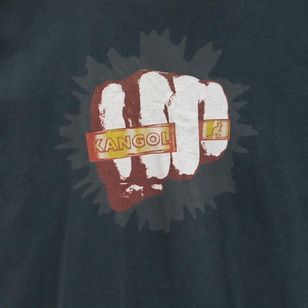 KANGOL Сделано в Японии Футболка с коротким рукавом XXL угольный Biggs Мужская Б/У