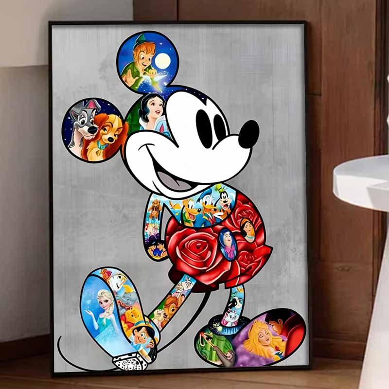 Disney Diamond Painting Set Classic Cartoon Home Decor Craft, Perfect Handmade DIY Gift Idea