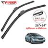 2 шт. щетки стеклоочистителя для Honda Civic Sedan 2006-2008 26 "24" подходят для переднего лобового стекла, щетки для окон, резак, аксессуары 2006 2007 2008