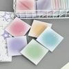 5PCS Gradual Change Starry Sky Self-adhesive Sticky Note Set, Easy To Stick Tear Sticky Notes, a Variety of Soft Colors, Square Sticky Notepad