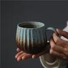 Японская ретро керамическая чашка с вертикальной полосой, грубая керамика, чашка для воды, высококачественная кофейная чашка, чашка для послеобеденного чая