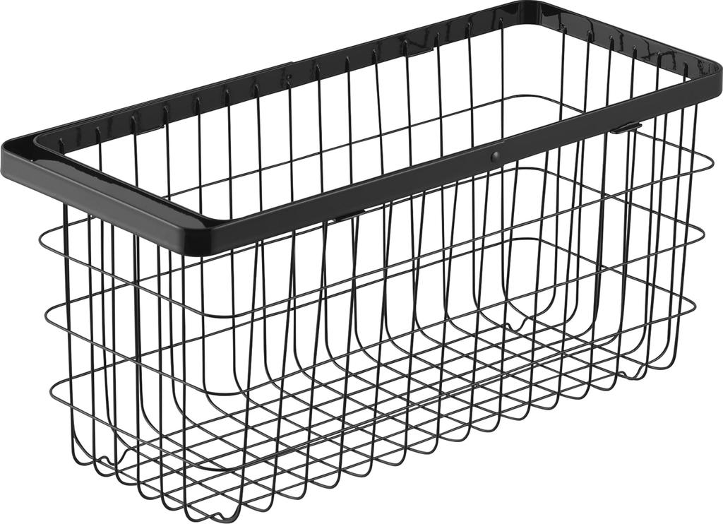 Yamazaki Tower Slim Laundry Wire Basket, Medium, Black, W23 x D53 x H24.7cm, Model 10002