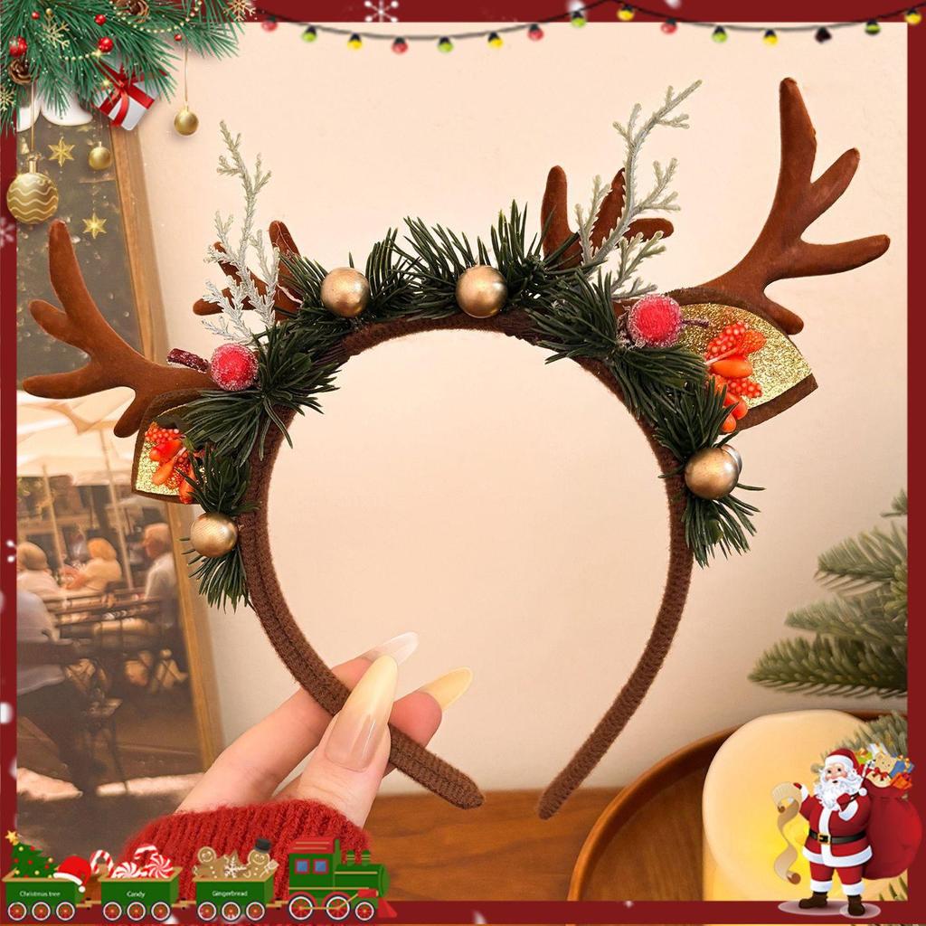 Mori Style Reindeer Antler Headband - Cute Christmas Hair Accessory for Women & Kids