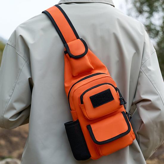 Нагрудная сумка-слинг Водонепроницаемый нейлон Портативная Большая вместимость Для активного отдыха Путешествий Кемпинга Рыбалки Спорта Бега Сумка через плечо Одноплечевая сумка