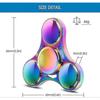 Fidget Spinner Toy Durable Stainless Steel Bearing High Speed Spins Precision Metal Hand Spinner Edc Adhd Focus Anxiety Stress Relief