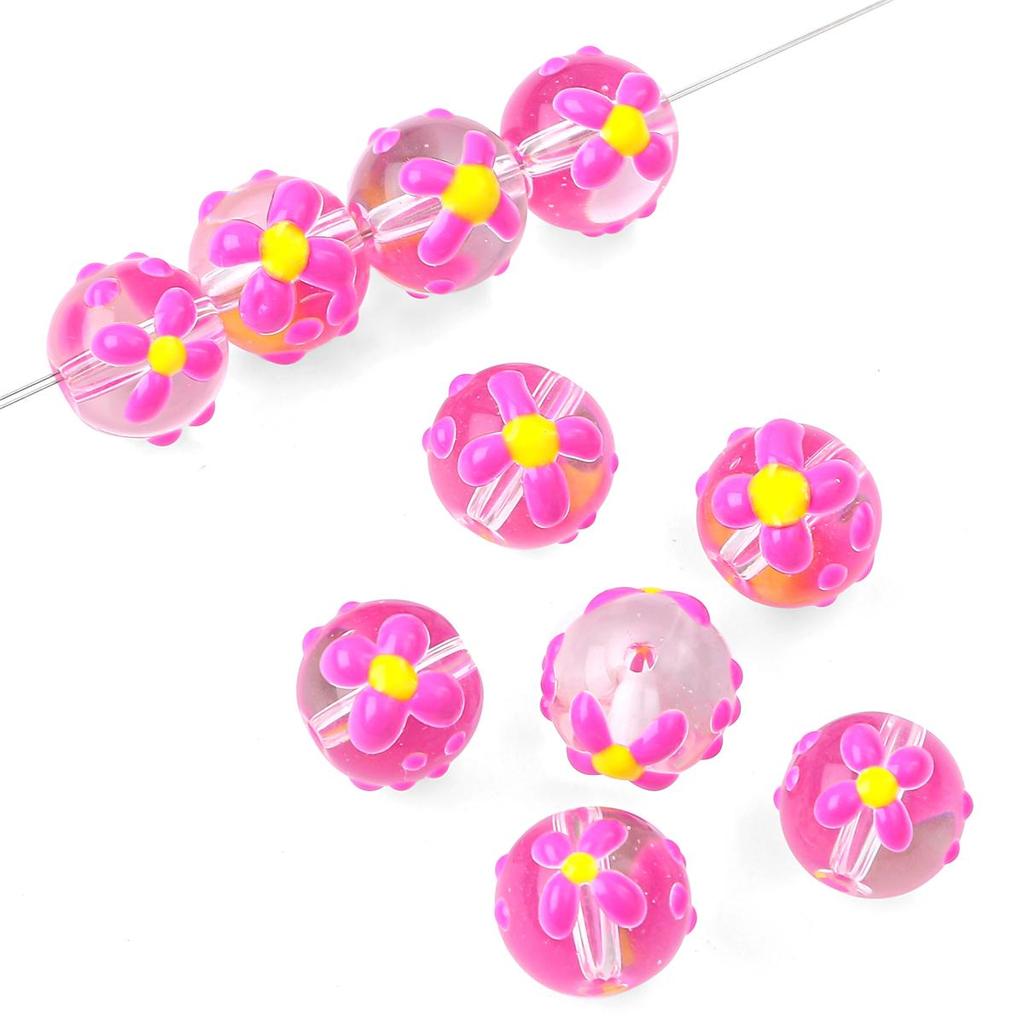 2 шт./пакет, ручная роспись, забавные цветные стеклянные бусины для DIY ожерелье, браслет, серьги, изготовление ювелирных изделий, аксессуары для рукоделия