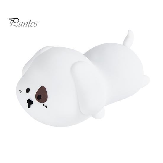 Силиконовый ночник с таймером автоматического выключения. Милый дизайн в виде щенка. Защита глаз без мерцания. Сенсорное управление. Светодиодный прикроватный светильник.