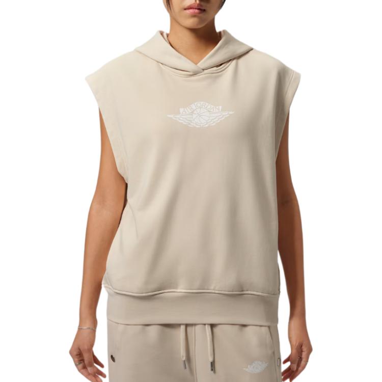 Jordan Flight Fleece Sweatshirts Women's Pearl White Hooded Non Detachable Moderate IM6962-272