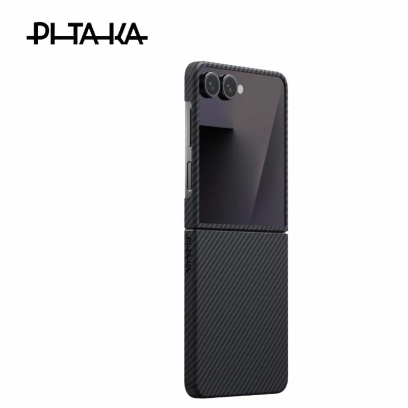 PITAKA Carbon Fibre Case For Samsung Z Flip 7 Kevlar Wireless Charging Back Cover Case for SAMSUNG Z FLIP 7