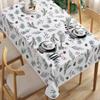 Рождественская скатерть с сосновыми иголками и остролистом, водонепроницаемая, декор стола, зимний праздник, кухонная скатерть для обеденного стола, рождественские украшения