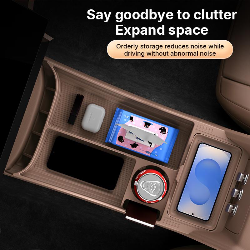 Для LEAPMOTOR C11 2025 2026 Органайзер для хранения в центральном подлокотнике, скрытый ящик, держатель для стакана, аксессуары для интерьера