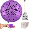 Slit Drum Steel Tongue Drum Rain Drum 3 Inch 6 Notes C Key Percussion Instrument with Cloth Music Book and Musical Gifts for Kids Bag, Mallets,