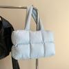 Новая пуховая сумка, хлопковая одежда, женская сумка, простая хлопковая сумка-тоут, мягкая квадратная сумка через плечо