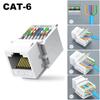 Cat5e Cat6 Module Coupler White Computer Socket Module Wall Adapter Network Panel