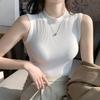 Crew Neck Threaded Bottoming Shirt Women's Sleeveless Vest, Sling, Breast Cover, Outer Wear, Inner Top Burst