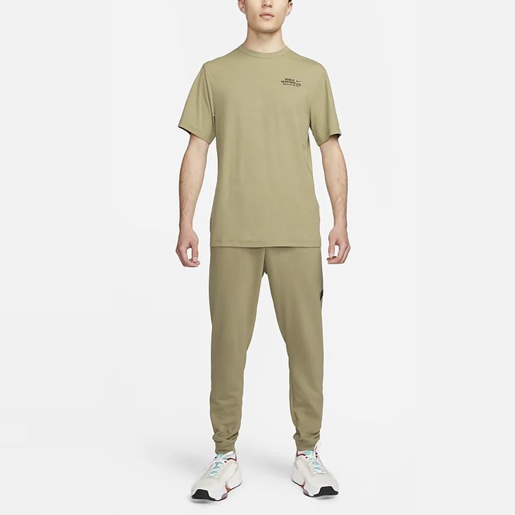 Nike Футболка с круглым вырезом Dri-FIT UV Hyverse с логотипом 1, мужские топы, оливкового цвета DX0907-276